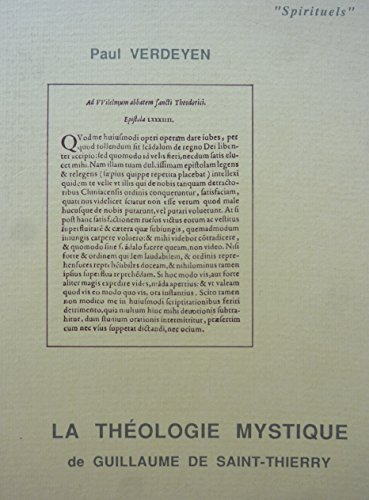 La théologie mystique de Guillaume de Saint-Thierry