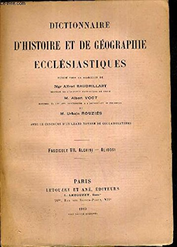 Dictionnaire d'histoire et de géographie écclésiastiques